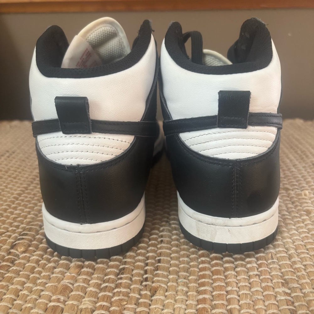 Nike Dunk High Retro Panda Black White University Red Women’s Size 6.5 Sneakers - Picture 5 of 7